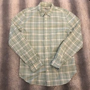 7 For All Mankind Casual Button Down Mens S Green
